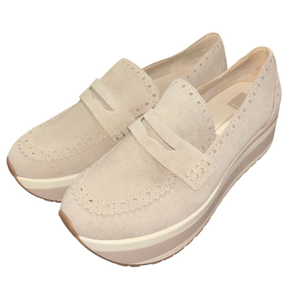 Dolce Vita women’s Jeeta Dune Suede platform loafers shoes NWOB (size 8.5)